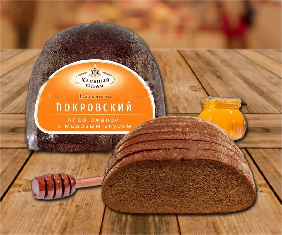 Ржаной хлеб с медовым вкусом, премиум-класса, нарезанный, быстрозамороженный.