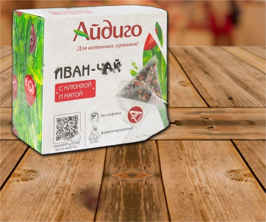 Tè alla frutta mirtillo rosso e menta (15x2g), bustina piramidale