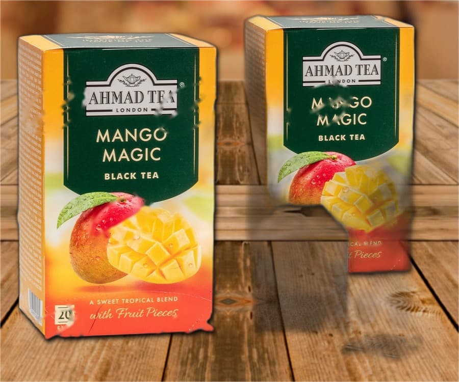 Черный чай «Магия манго», со вкусом манго, 20 пакетиков.