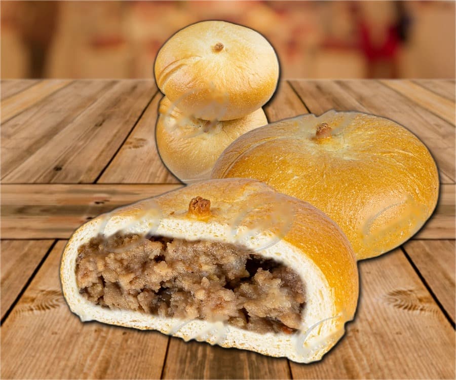 Fagottini di pasta lievitata ripieni di carne, cotti al forno e surgelati rapidamente.