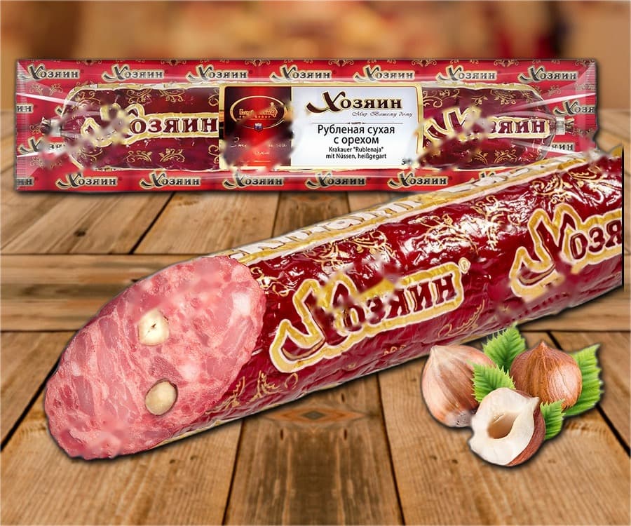 Кракауэрская колбаса из ветчины с фундуком