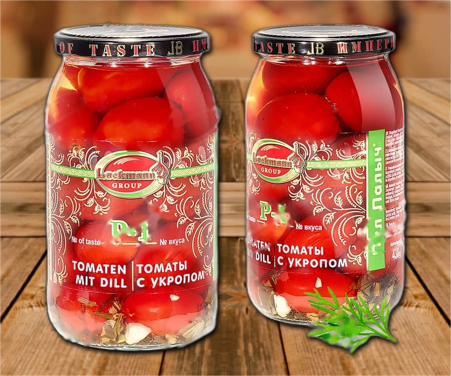 Pomodori sottaceto P-1, 880 ml (peso sgocciolato 430 g)