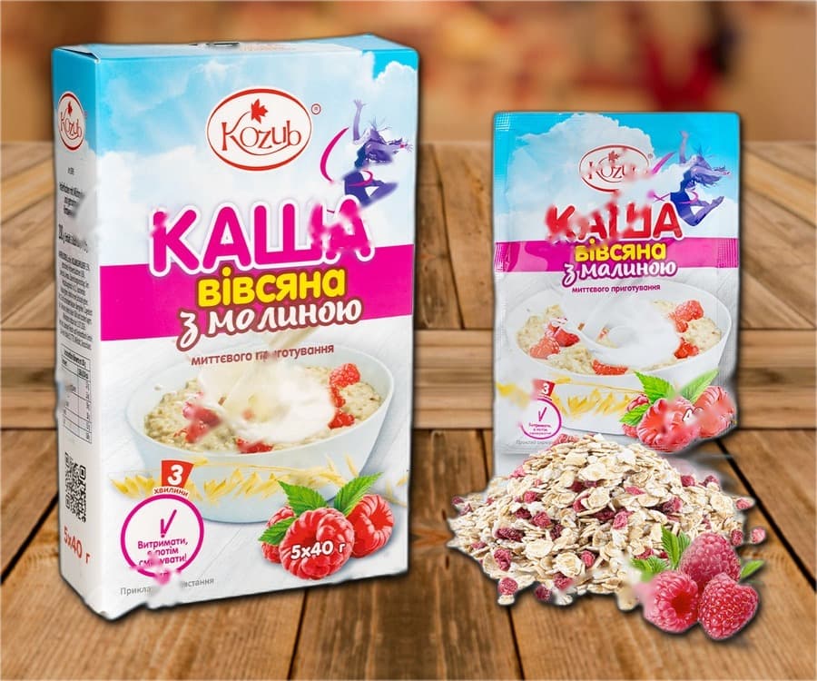 Porridge d'avena con lamponi