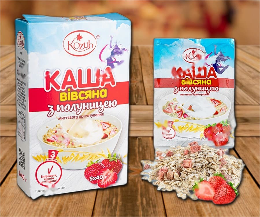 Овсяная каша с клубникой
