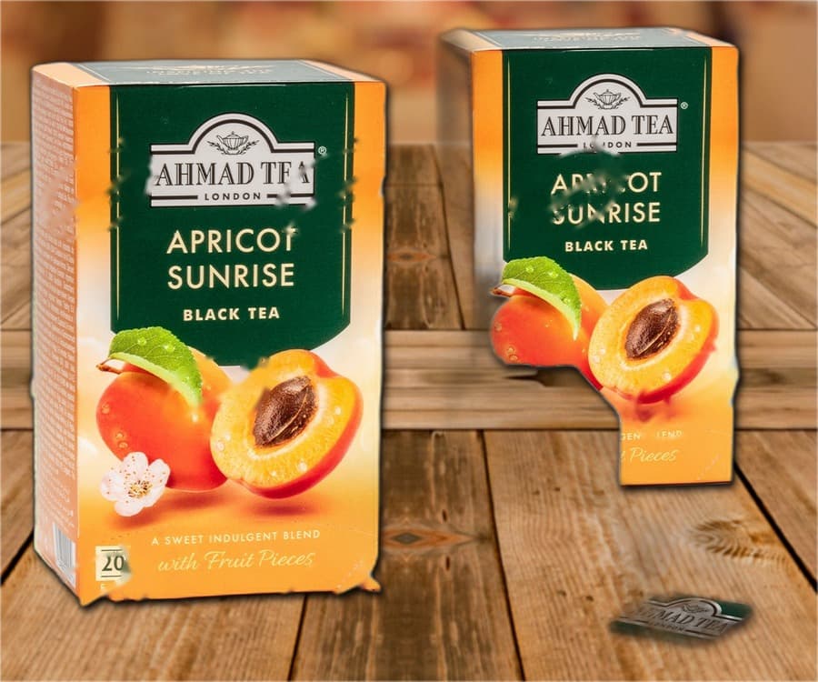 Tè nero - Miscela "Apricot Sunrise", al gusto di albicocca, 20 bustine