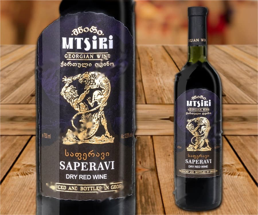 Красное вино «Саперави», сухое, 12%, 750 мл
