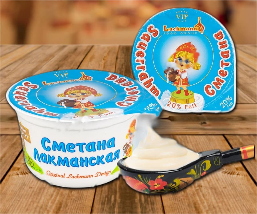 Ферментированная сметана, 20% жирности.