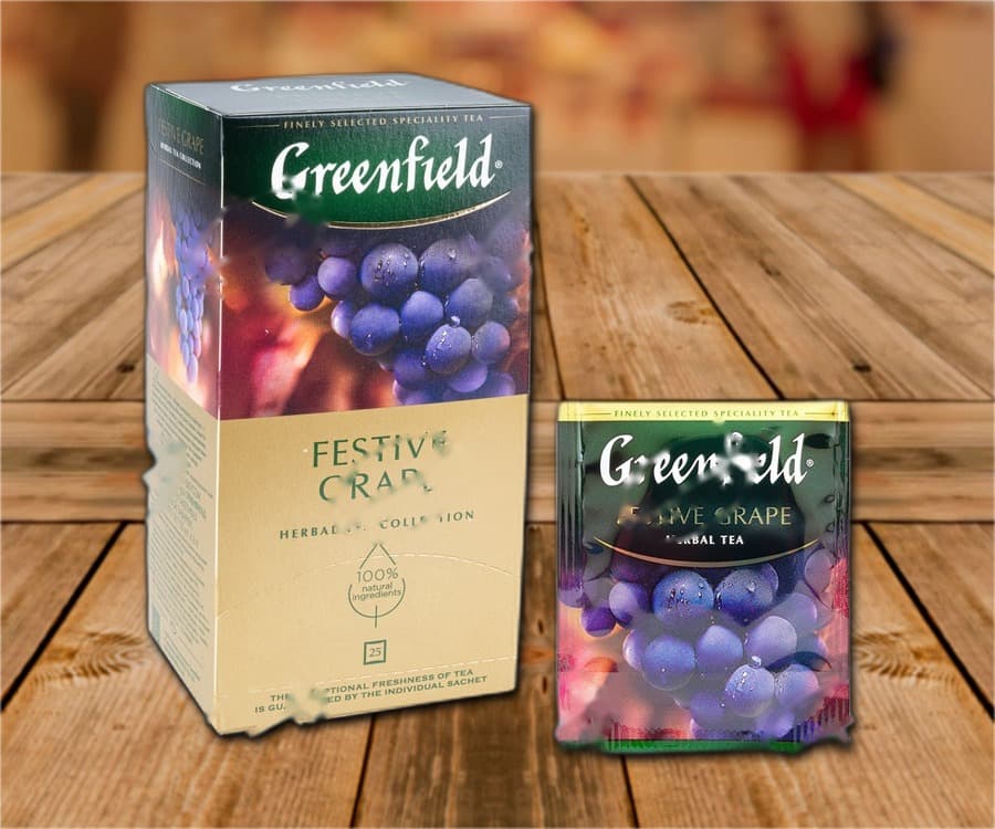 Tisane aromatisée au raisin (25 sachets de thé x 2 g)