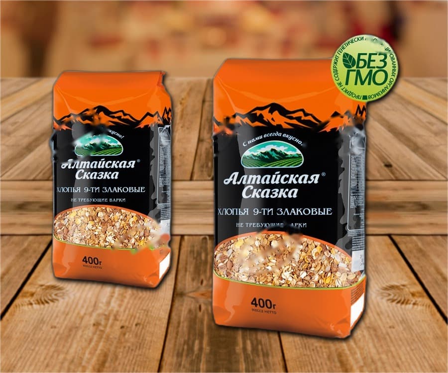 Fiocchi a base di frumento (12%), avena (11%), grano saraceno (11%), segale (11%), miglio (11%), orzo (11%), farro (11%), mais dolce (11%)