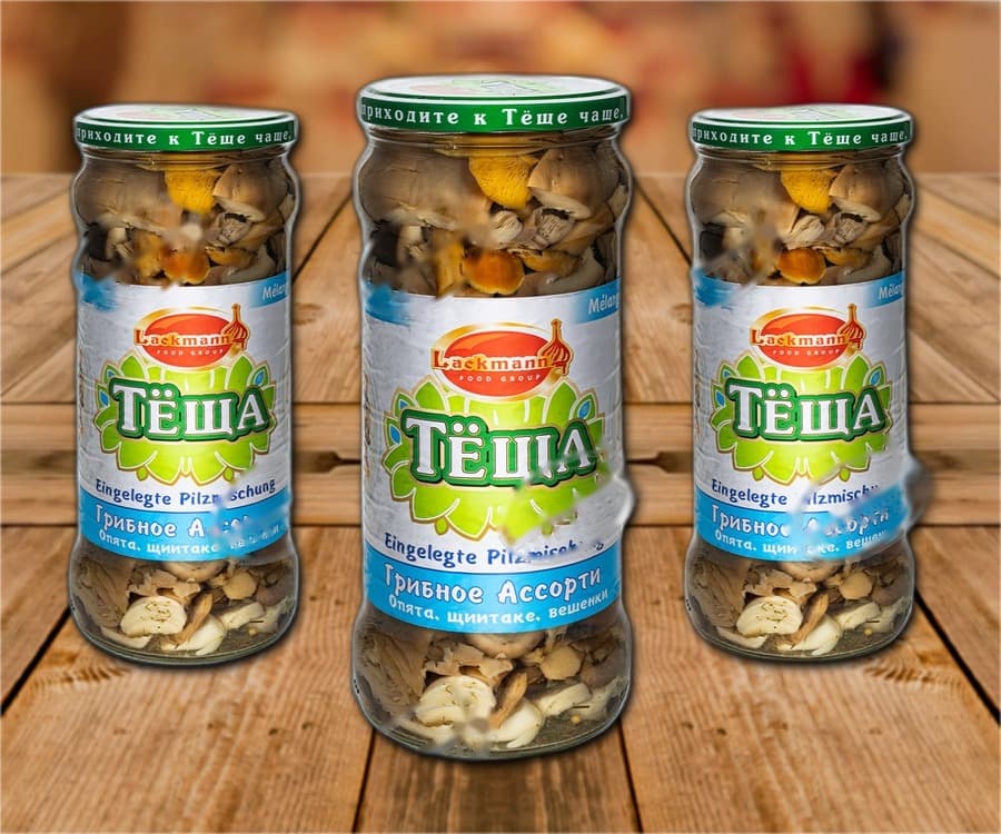 Маринованные грибы с чесноком, 580 мл