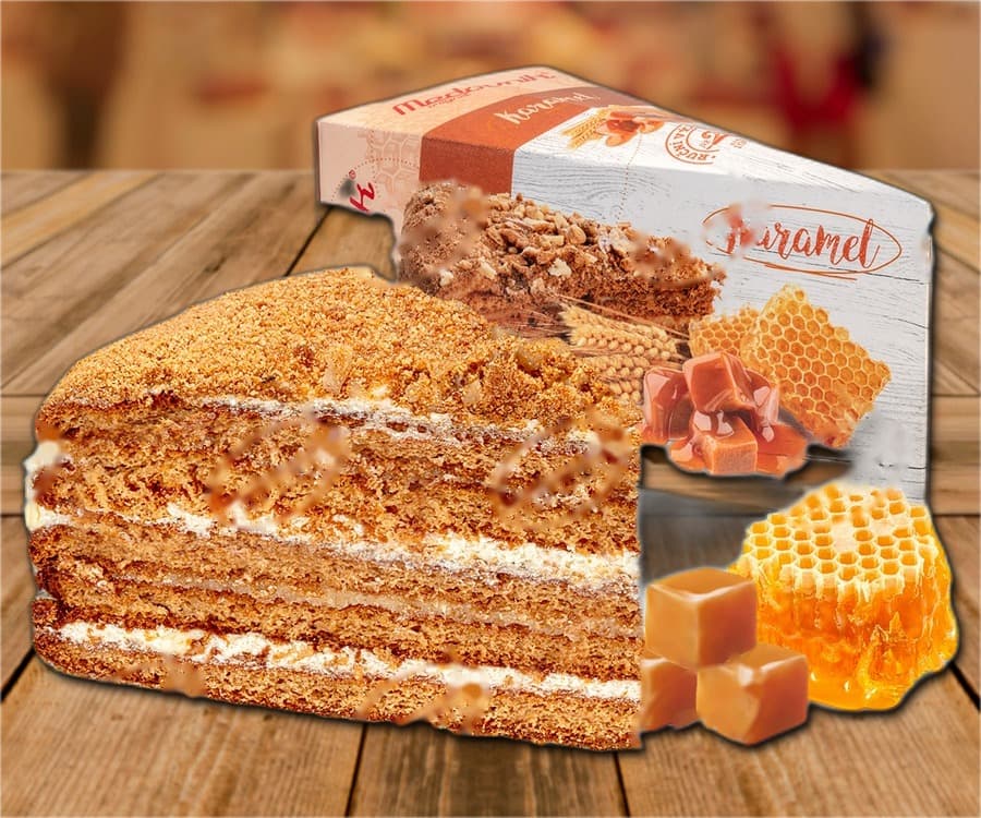 Gâteau au miel et au caramel