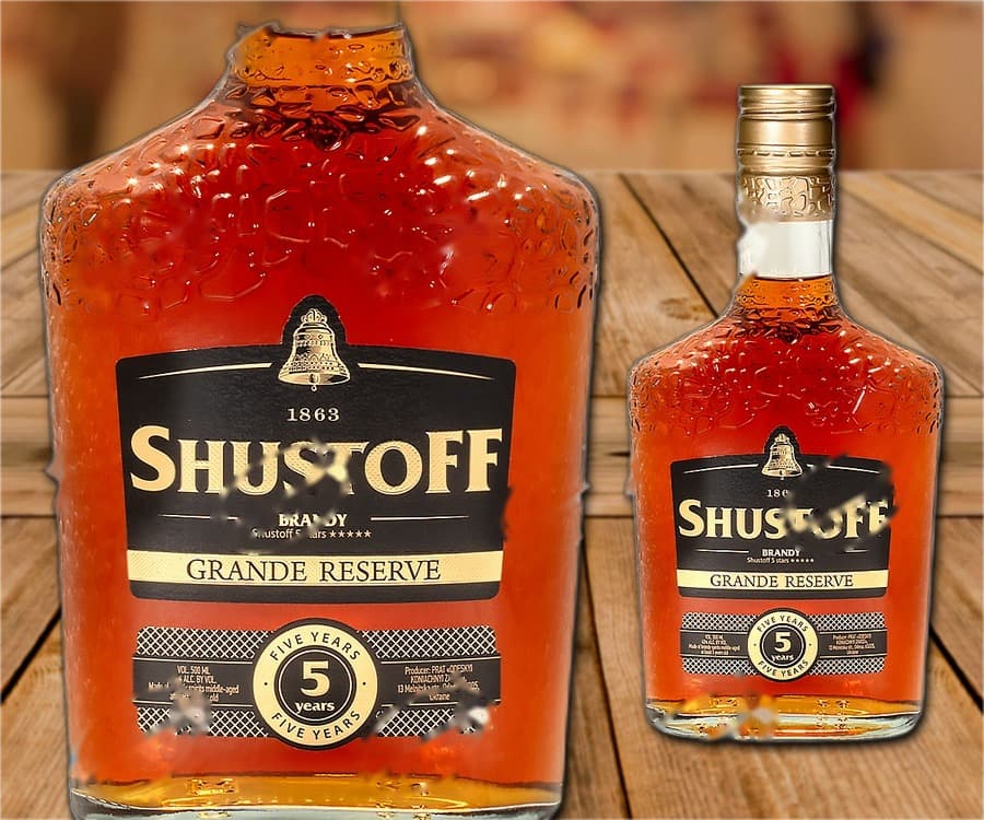 Бренди "Шустофф" VSOP, 5 лет выдержки, 40%, 500 мл