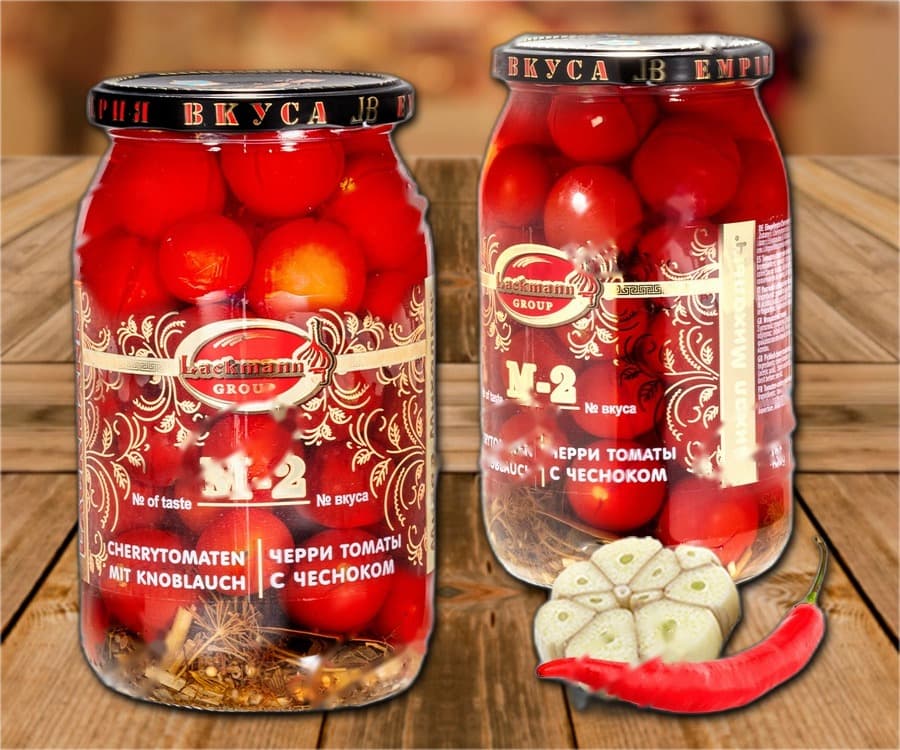 Pomodorini sottaceto M-2, 880 ml (peso sgocciolato 430 g)