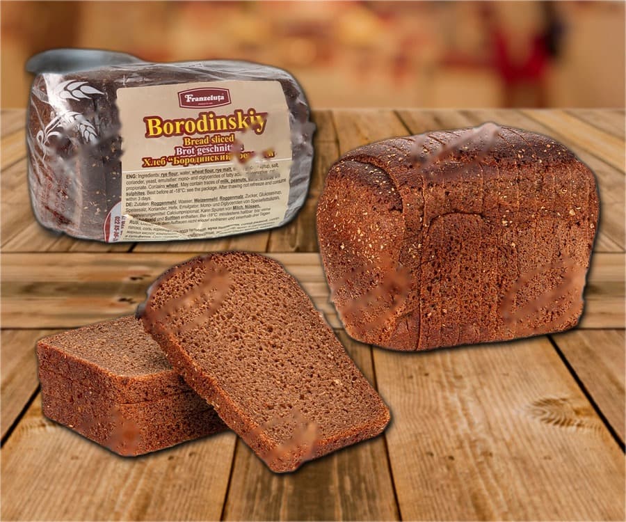 Rye bread, sliced, frozen