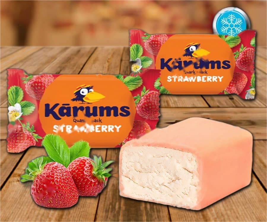 Клубничные творожные батончики