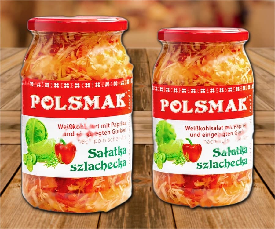 Insalata di cavolo bianco con paprika (5,5%) e cetriolini sottaceto