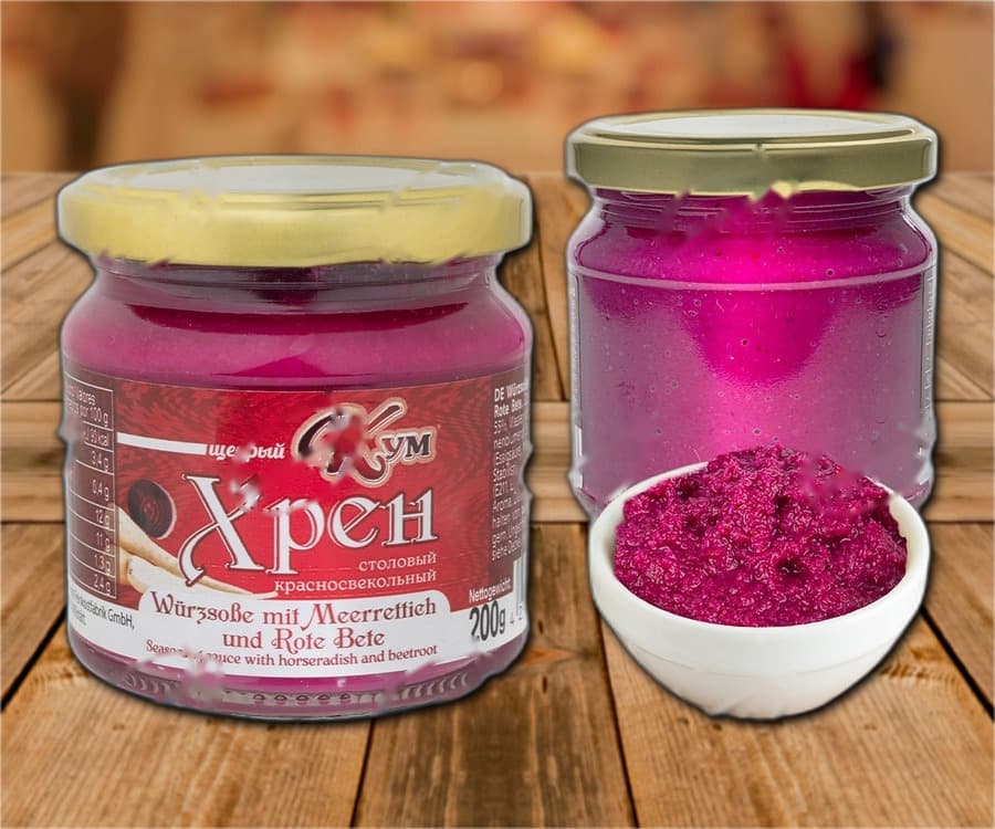 Sauce d'assaisonnement au raifort et à la betterave
