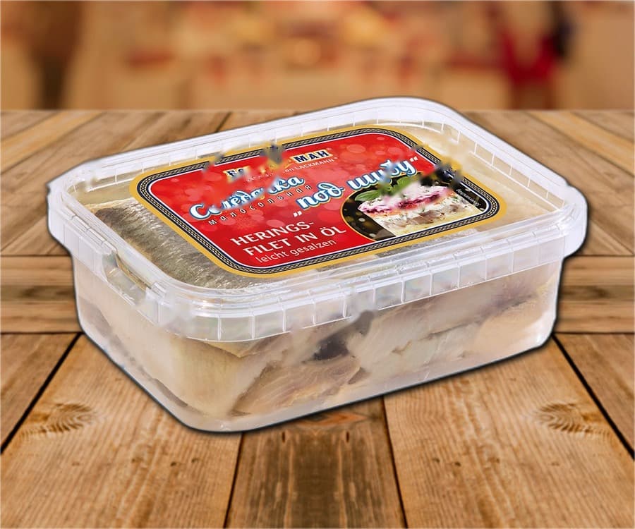 Filet de hareng à l'huile, légèrement salé