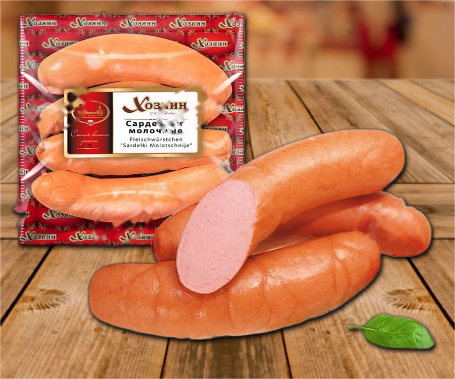Saucisses de viande Sardelki Molotschnije
