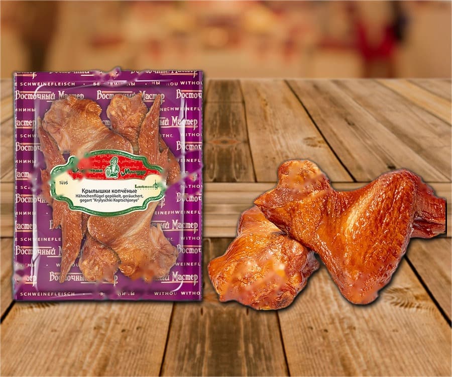 Ali di pollo Krylyshki Koptschjonye, ​​affumicate