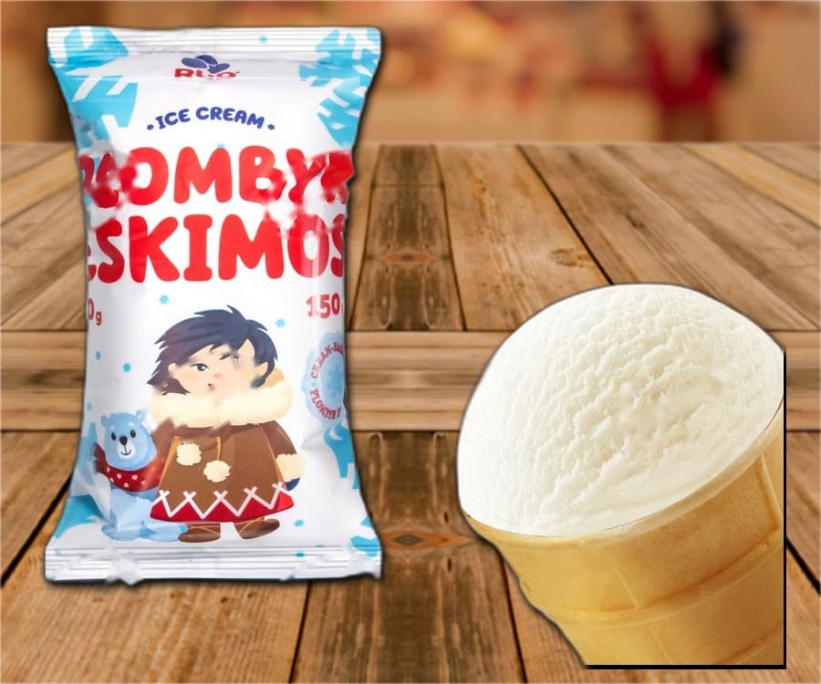 Crème glacée à la vanille dans un pot gaufré