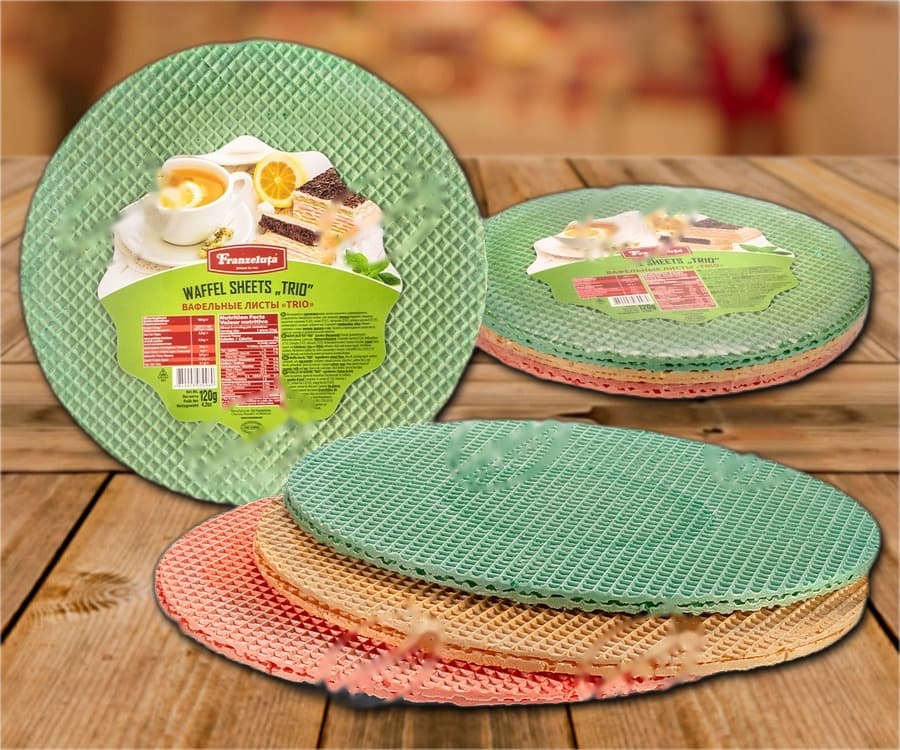 Base per torta waffle (rosso-verde-bianco)