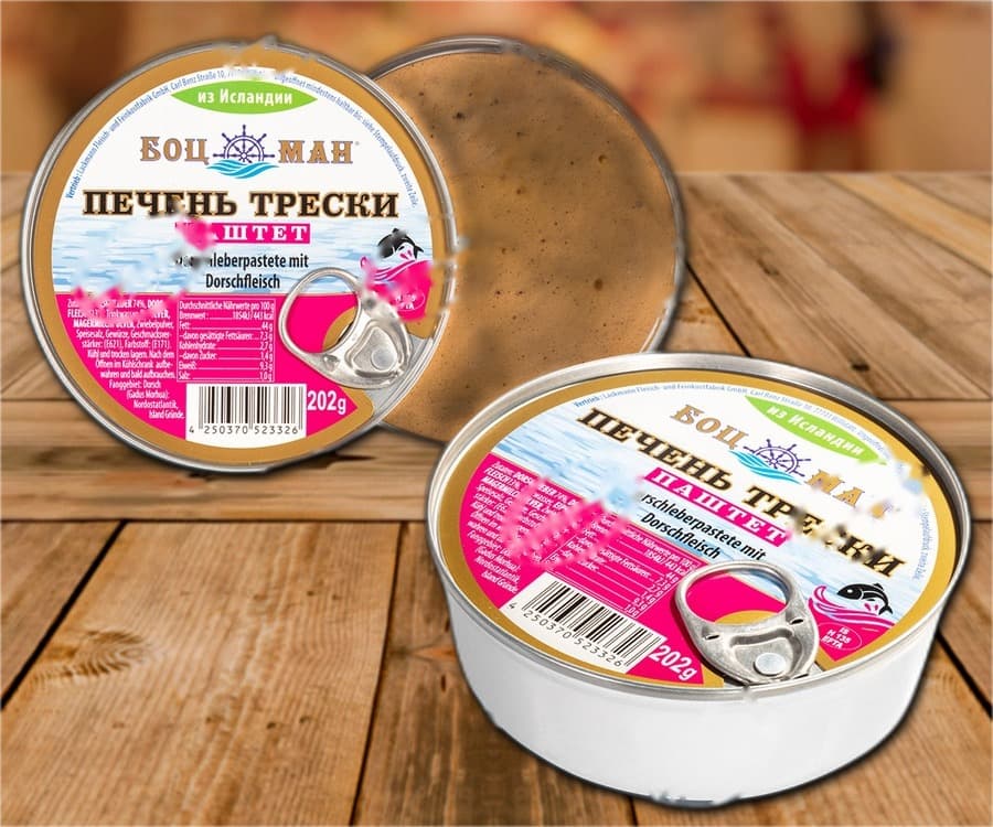 Paté di fegatini di merluzzo con polpa di merluzzo