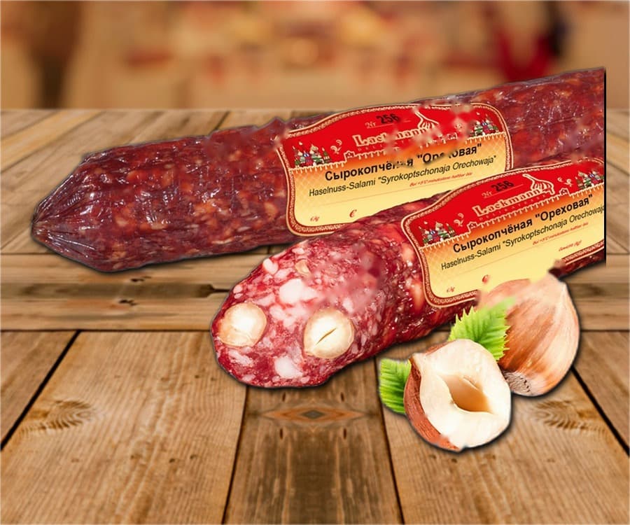 Salami SK Orechnowaja, fumé à froid